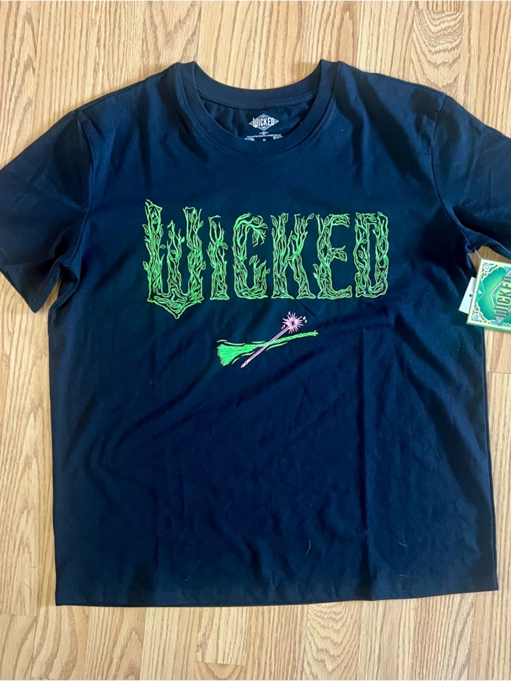 Wicked Graphic Tee - Black with Neon Green